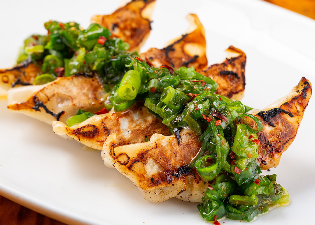 ペペロンチーノ鴨ネギ餃子