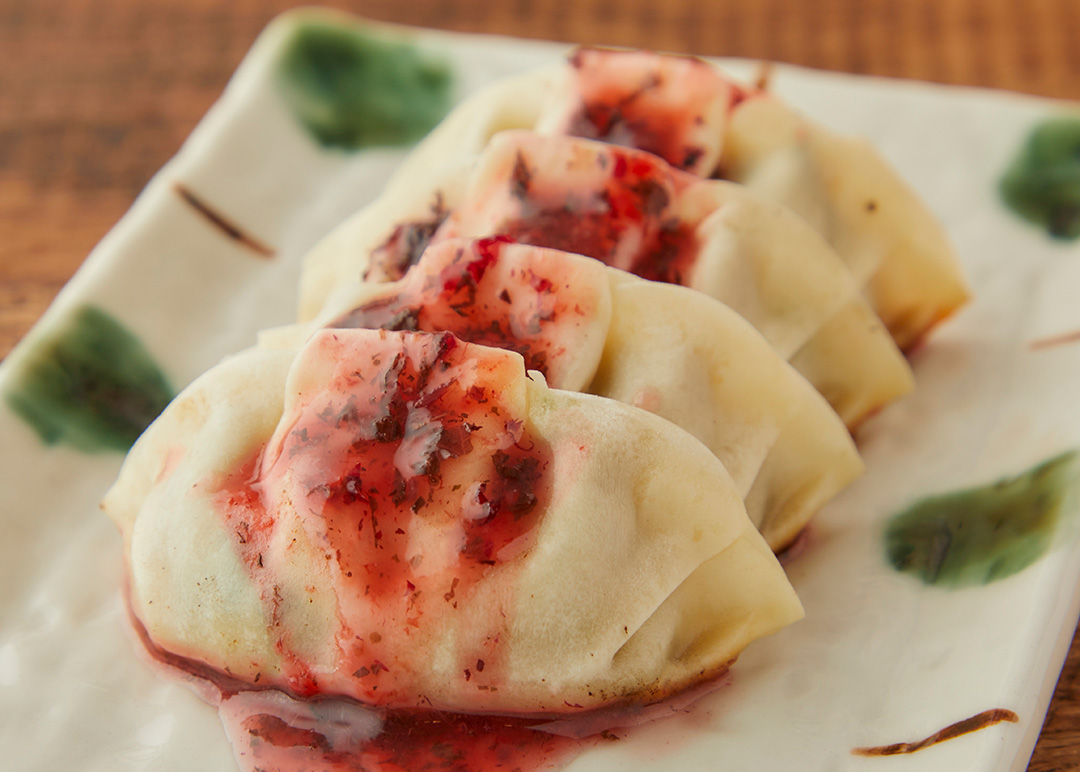 鶏軟骨入り餃子 紀州梅肉ソース